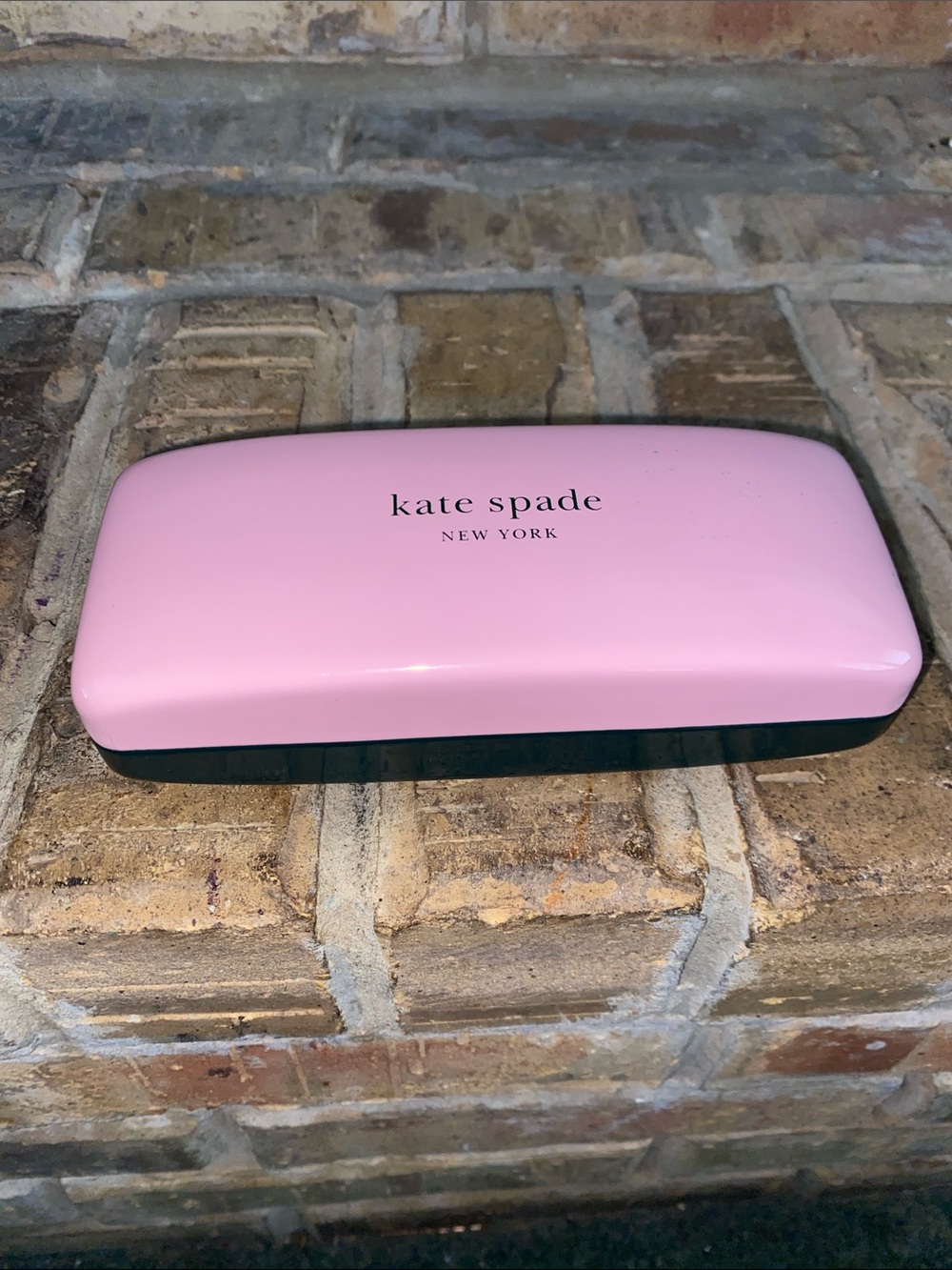 Kate Spade Pink & Dark Green Hard Shell Eyeglass Case